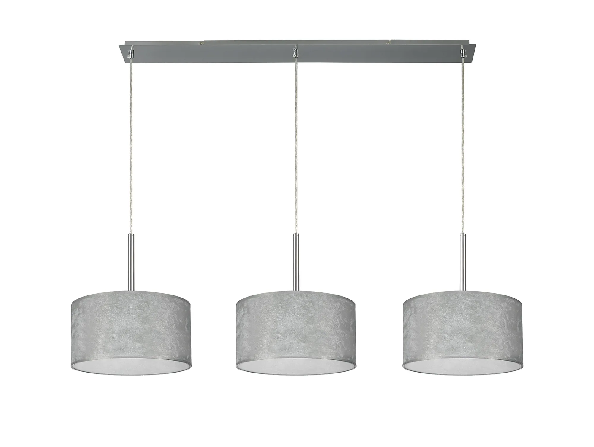 Baymont 30cm Shade 3 Light Pendant Polished Chrome, Silver Foil DK0807  Deco Baymont CH SL